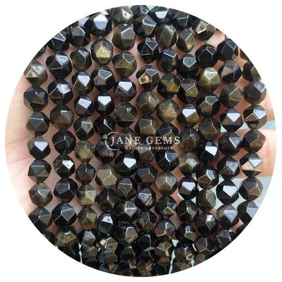 Gros de pierre précieuse de cristal naturel Perles à facettes à facettes Perles de pierre en vrac accessoires Perles de rhombus espaceur pour bijoux