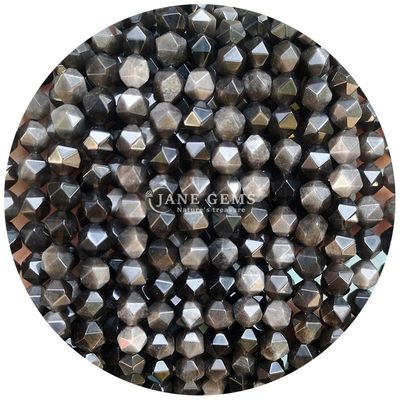 Gros de pierre précieuse de cristal naturel Perles à facettes à facettes Perles de pierre en vrac accessoires Perles de rhombus espaceur pour bijoux