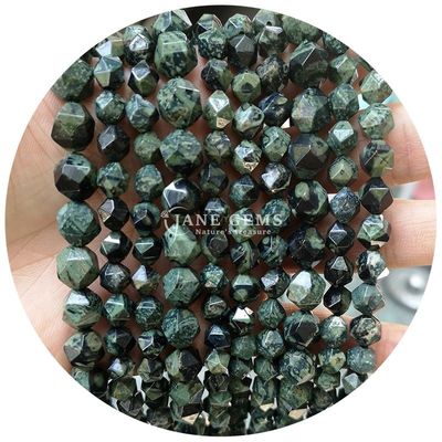 Gros de pierre précieuse de cristal naturel Perles à facettes à facettes Perles de pierre en vrac accessoires Perles de rhombus espaceur pour bijoux