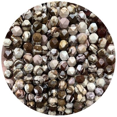 Gros de pierre précieuse de cristal naturel Perles à facettes à facettes Perles de pierre en vrac accessoires Perles de rhombus espaceur pour bijoux
