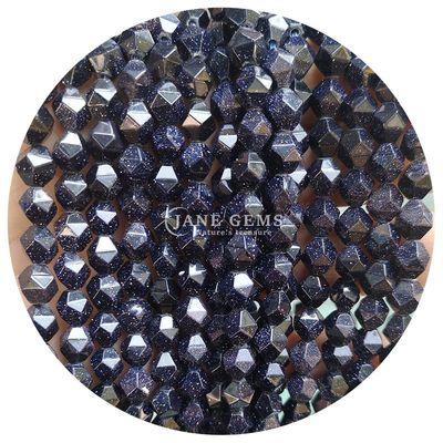 Gros de pierre précieuse de cristal naturel Perles à facettes à facettes Perles de pierre en vrac accessoires Perles de rhombus espaceur pour bijoux