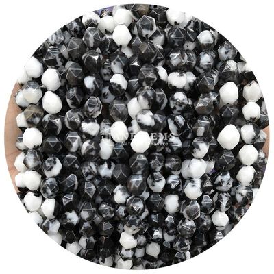 Gros de pierre précieuse de cristal naturel Perles à facettes à facettes Perles de pierre en vrac accessoires Perles de rhombus espaceur pour bijoux