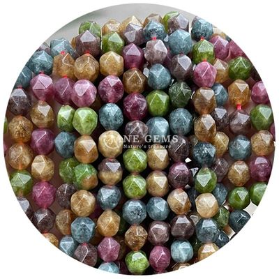 Perles en pierre précieuse à facettes authentiques à haute durabilité pour la fabrication de bijoux