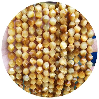 Vente en gros de pierres précieuses à facettes naturelles véritables à perles lâches de pierre de cristal à facettes lâches pour la fabrication de bijoux