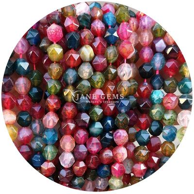 Vente en gros de pierres précieuses à facettes naturelles véritables à perles lâches de pierre de cristal à facettes lâches pour la fabrication de bijoux