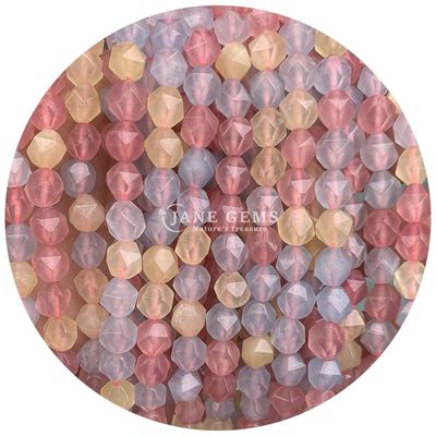 Vente en gros de pierres précieuses à facettes naturelles véritables à perles lâches de pierre de cristal à facettes lâches pour la fabrication de bijoux