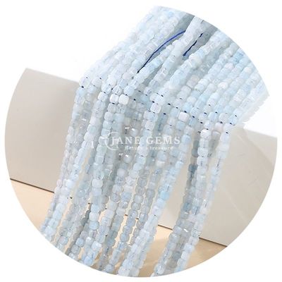 Gros de pierre perles lâches naturelles réel cristal pierre précieuse perles lâches carré cube perles lâches pour la fabrication de bracelets
