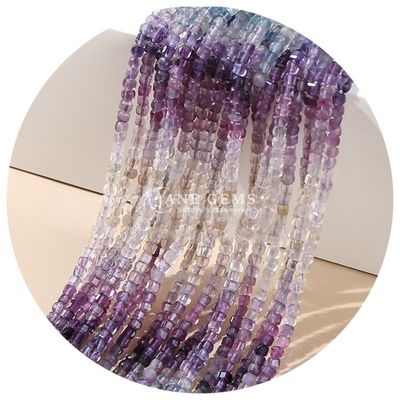 Gros de pierre perles lâches naturelles réel cristal pierre précieuse perles lâches carré cube perles lâches pour la fabrication de bracelets