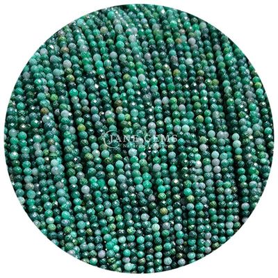 Perles de cristal naturel à faces rondes, forme ronde, petites perles lâches, fils pour bracelets
