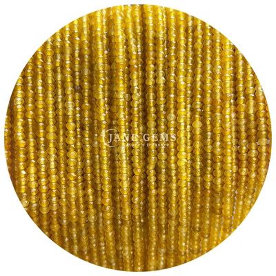 Différents types de pierres précieuses en calcédoine Perles de cristal naturel en forme d'abaque à facettes Petits fils de perles lâches pour bracelets