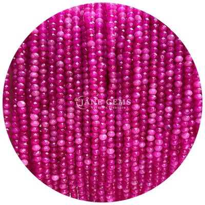 Différents types de pierres précieuses en calcédoine Perles de cristal naturel en forme d'abaque à facettes Petits fils de perles lâches pour bracelets