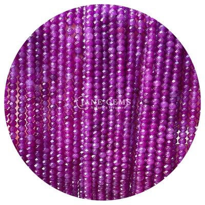 Différents types de pierres précieuses en calcédoine Perles de cristal naturel en forme d'abaque à facettes Petits fils de perles lâches pour bracelets