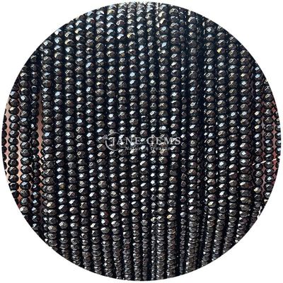 Blanc Noir Chalcédoine Gems Perles cristallines naturelles en forme d'abaque à facettes Petits fils de perles lâches pour bracelets