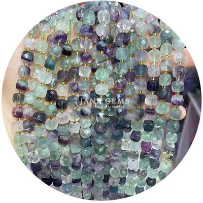 Gros de pierres précieuses naturelles perles lâches de cristal de pierre flourite perles lâches de pierre de lune perles lâches espaceurs pour bijoux Diy
