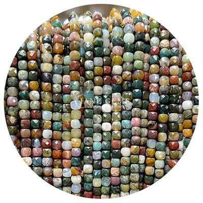 Gros de pierres précieuses naturelles perles lâches de cristal de pierre flourite perles lâches de pierre de lune perles lâches espaceurs pour bijoux Diy