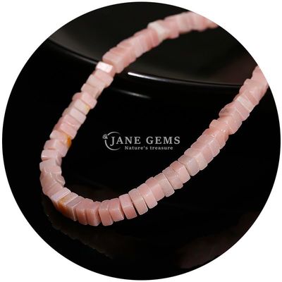 Gros de perles en jade naturel vrais perles en opales blanches perles en vrac en forme de tranche carrée perles en vrac espaceurs pour bijoux bricolage