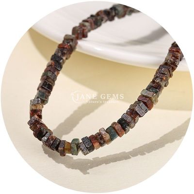 Gros de perles en jade naturel vrais perles en opales blanches perles en vrac en forme de tranche carrée perles en vrac espaceurs pour bijoux bricolage