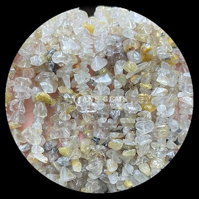 Citrine Noir Perles Rutilées Perles Naturel Cristal Forme Irrégulière Puce Gravier Pierre Perles Loose Franges Pour Bracelets