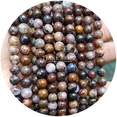 Gros de pierre naturelle jaspe perles rondes en vrac 8 mm perles larges en labradorite rose quartz perles rondes espaceurs pour bijoux