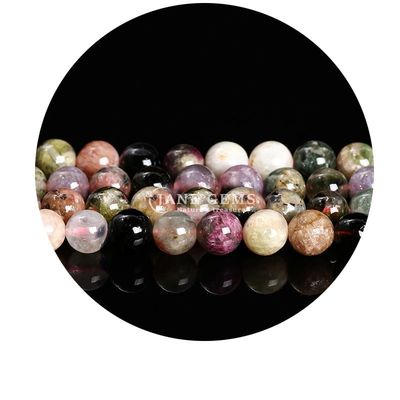 Gros de pierre naturelle perles rondes en vrac 8 mm rose zèbre jaspe perles lâches tourmaline perles rondes espaceurs pour bijoux