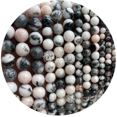 Gros de pierre naturelle perles rondes en vrac 8 mm rose zèbre jaspe perles lâches tourmaline perles rondes espaceurs pour bijoux