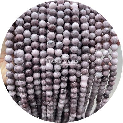Gros de pierre naturelle perles rondes en vrac 8 mm rose zèbre jaspe perles lâches tourmaline perles rondes espaceurs pour bijoux