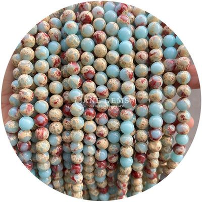 Gros de pierre naturelle perles rondes en vrac 8 mm rose zèbre jaspe perles lâches tourmaline perles rondes espaceurs pour bijoux