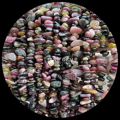 Tourmaline grenat pierres précieuses perles de cristal naturel de forme irrégulière de la puce de gravier de pierre en vrac perles de fils pour bracelets