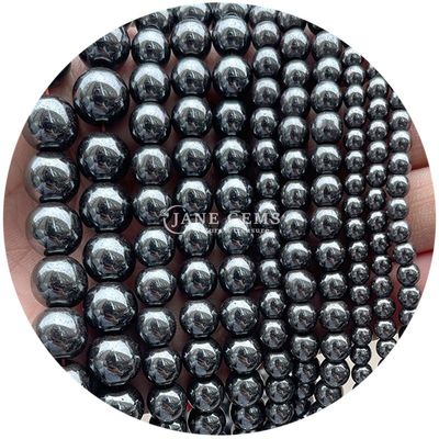 Gros de pierres précieuses naturelles perles rondes en vrac perles en vrac en hématite 8 mm perles en vrac en lave pierre ronde agate perles espaceurs pour bijoux M
