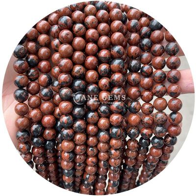 Gros de pierres précieuses naturelles perles rondes en vrac perles en vrac en hématite 8 mm perles en vrac en lave pierre ronde agate perles espaceurs pour bijoux M