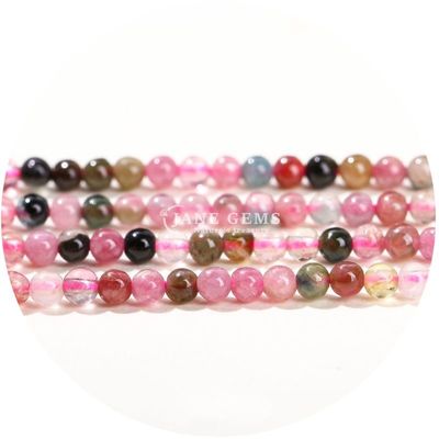 VENDEUR en gros de pierres précieuses naturelles perles rondes 8 mm multicolores tourmaline perles rondes agate perles espace pour bijoux