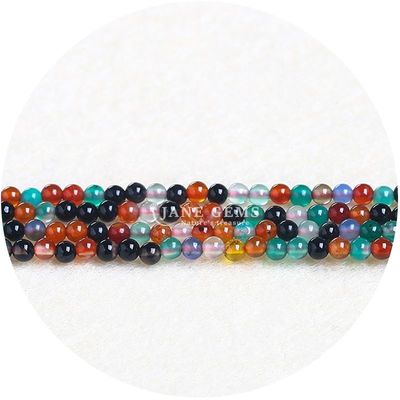 VENDEUR en gros de pierres précieuses naturelles perles rondes 8 mm multicolores tourmaline perles rondes agate perles espace pour bijoux