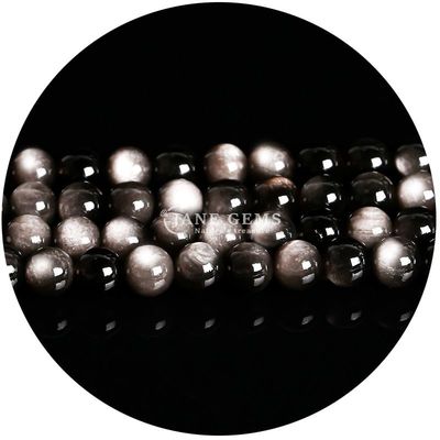 Vente en gros de perles naturelles 2A Prune fleur Tourmaline rondes et lâches Perles de pierre de lune Florite de pierre de soleil Perles espaceuses pour bijoux
