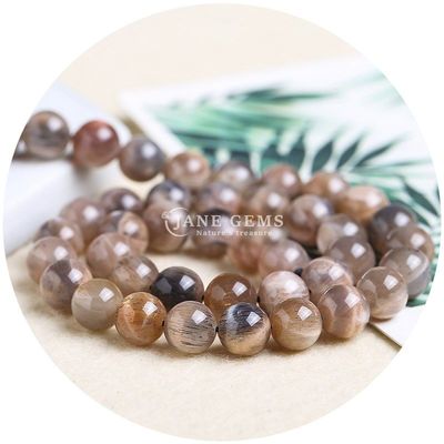 Vente en gros de perles naturelles 2A Prune fleur Tourmaline rondes et lâches Perles de pierre de lune Florite de pierre de soleil Perles espaceuses pour bijoux