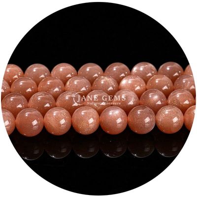 Vente en gros de perles naturelles 2A Prune fleur Tourmaline rondes et lâches Perles de pierre de lune Florite de pierre de soleil Perles espaceuses pour bijoux