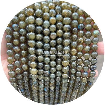 Vente en gros de perles naturelles 2A tourmaline ronde en pierre de lune perles en pierre de lune arc-en-ciel fluorite perles espaceurs pour bijoux