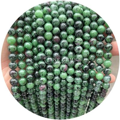 Vente en gros de perles naturelles 2A tourmaline ronde en pierre de lune perles en pierre de lune arc-en-ciel fluorite perles espaceurs pour bijoux