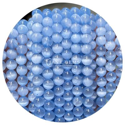 Gros de pierres précieuses naturelles Perles rondes en vrac 8 mm Perles rondes en plâtre bleu Perles rondes en hématite Perles espaceuses pour la fabrication de bijoux