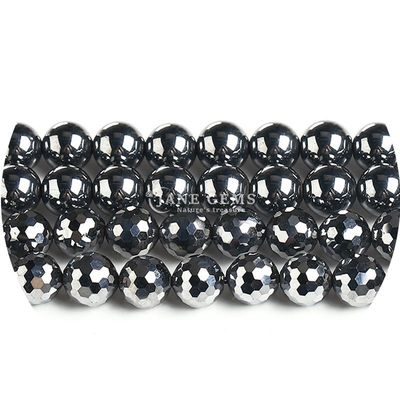 Gros de pierres précieuses naturelles Perles rondes en vrac 8 mm Perles rondes en plâtre bleu Perles rondes en hématite Perles espaceuses pour la fabrication de bijoux