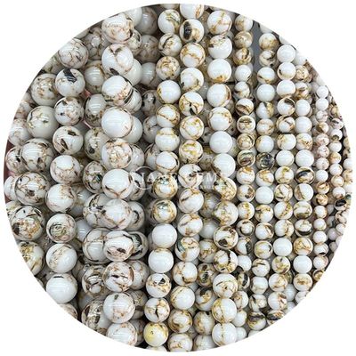 Gros de pierres précieuses naturelles Perles rondes et lâches 8 mm Agate rayé multicolore Perles lâches et rondes Perles espaceuses pour bijoux