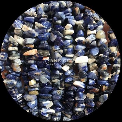 Sodalite Mookite Gems Perles de cristal naturel de forme irrégulière en éclats de gravier de pierre à perles lâches pour bracelets