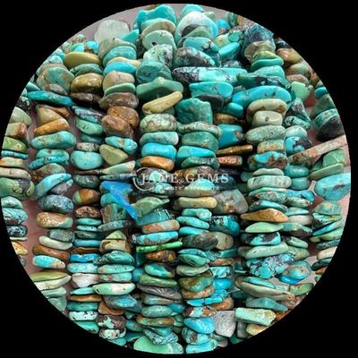 Tourmaline Perles naturelles de turquoise de cristal naturel de forme irrégulière de la pierre de gravier de la pierre de gravier en vrac