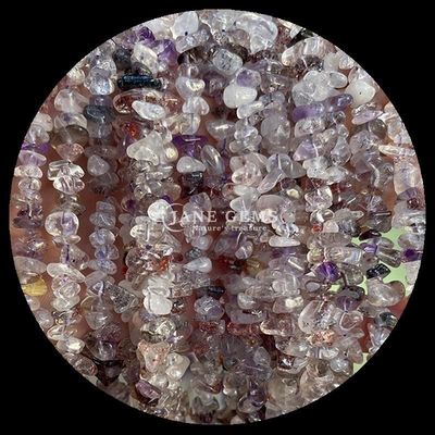 Tourmaline rose perle de pierre précieuse cristalline naturelle de forme irrégulière puce de gravier de pierre perle lâche fils pour bracelets