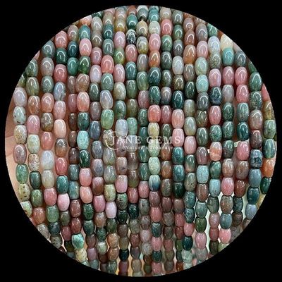 Agate indienne point vert citron jade perle de pierre précieuse cristalline naturelle forme de riz pierre perles lâches fils pour bracelets