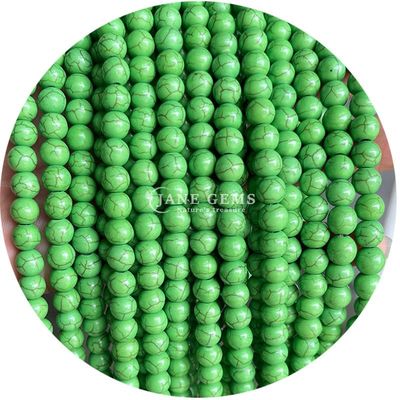 Gros de pierre ronde Howlite Perles lâches Turquoise Perles lâches Rondes Perles espaceurs pour la fabrication de bijoux