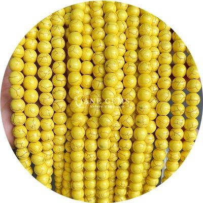 Gros de pierre ronde Howlite Perles lâches Turquoise Perles lâches Rondes Perles espaceurs pour la fabrication de bijoux