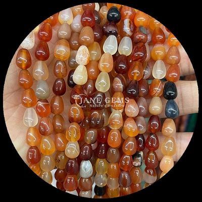 Jaspe rouge opalite œil de tigre perle de pierre précieuse cristalline naturelle goutte d'eau forme pierre perles lâches fils pour bracelets