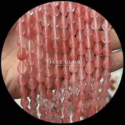 Jaspe rouge opalite œil de tigre perle de pierre précieuse cristalline naturelle goutte d'eau forme pierre perles lâches fils pour bracelets