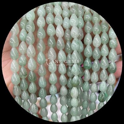 Lapis Lazuli Vert Aventurine Perle de pierre précieuse cristalline naturelle de l'eau goutte à goutte de forme de pierre Perle lâche