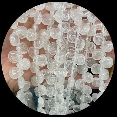 Malachite Quartz clair Perle de pierre précieuse cristalline naturelle goutte d'eau de forme pierre Perle lâche fils pour bracelets